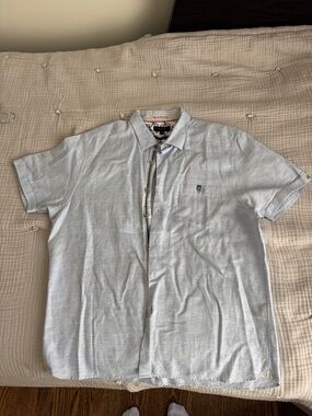 Ted Baker Light Blue Short-Sleeve Button-Down Shirt